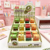 Plush Fruit Market Kawaii Eraser | Cute Flocked Sleeve Fruit Slice Erasers