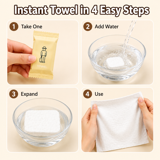 Portable Compression Towel | Disposable Travel Wipes