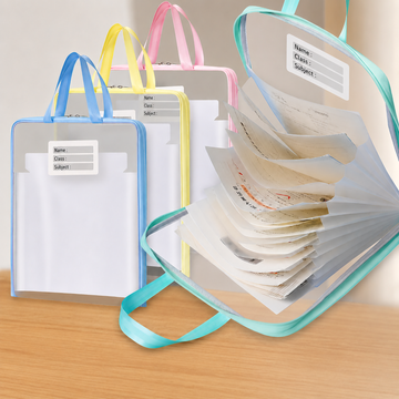 Portable Transparent School File Folder | 13 Grid Transparent School File Folder