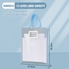Portable Transparent School File Folder with 13-Layer |13 Grid Transparent School File Folder