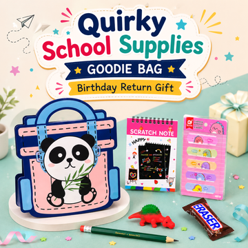 Quirky School Supplies Goodie Bag | Birthday Return Gift