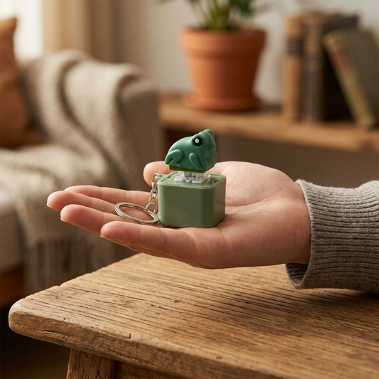 Quirky Sound-Making Fidget Toy & LED Keychain