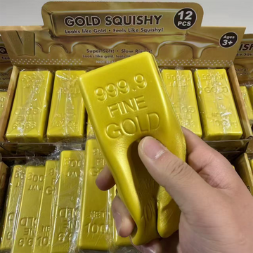 Realistic Gold Bar Squishy Toy – Slow-Rise Fidget Stress Relief Toy