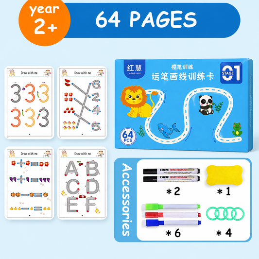 Reusable 64-Page Erasable Pen Control Training Kit