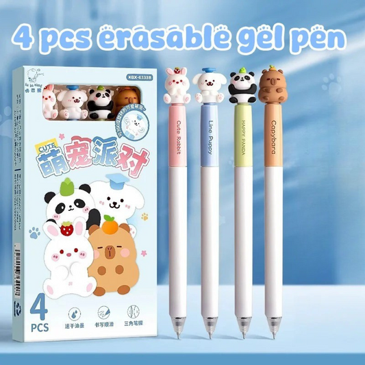 360° Furry Friends Erasable Pen Set of 4