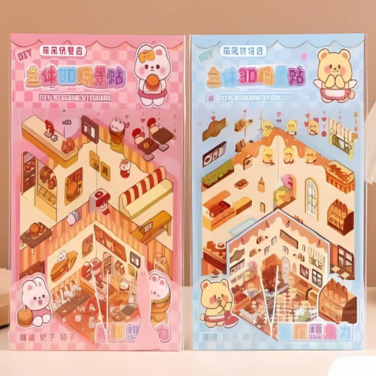 DIY 3D World – Kawaii Sticker Scene Creator Kits