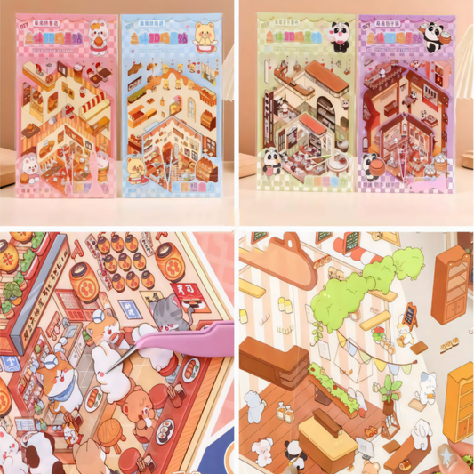DIY 3D World – Kawaii Sticker Scene Creator Kits