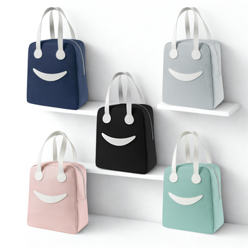 Large Insulated Thermal Smiley Lunch Bag