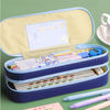 Spacious Double-Layer Pencil Pouch – Astronaut & Unicorn Print