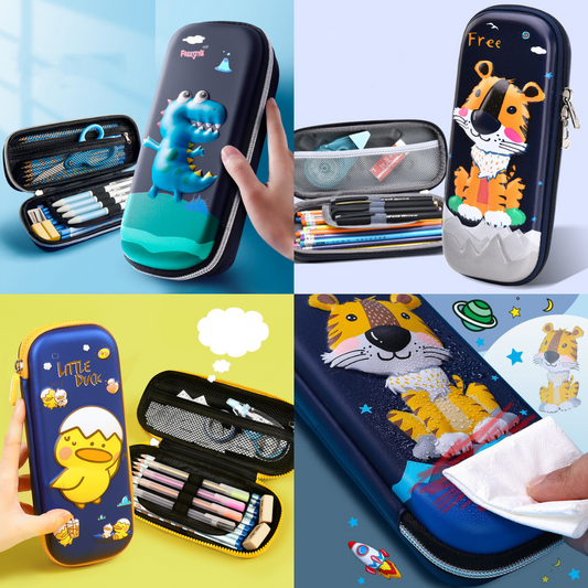 Stylish 3D Cartoon EVA Pencil Case – Perfect for School & Travel