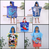 Kids’ Hooded Microfiber Bath Towel | Quick-Dry Cloak with Animal Prints