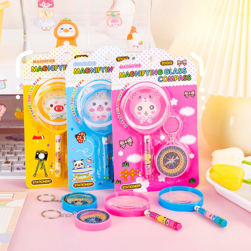 Colorful cartoon explorer kit for kids – fun and educational gift set.