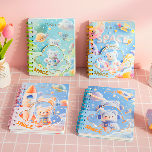Space-Themed Spiral Diary