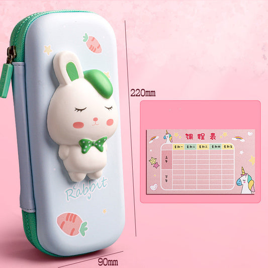 3D Squeeze Animal EVA Pencil Case – Hard, Durable & Spacious