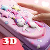 Sleek 3D EVA Design Unicorn Moon Pencil Case Pouch