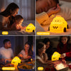 Soft silicone taxi lamp with warm yellow glow and auto timer feature