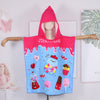 Kids’ Hooded Microfiber Bath Towel | Quick-Dry Cloak with Animal Prints