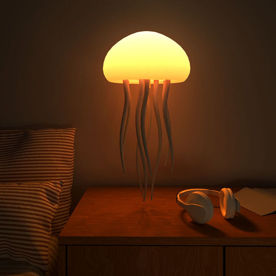 Jellyfish mood light base design showing waterproof concave detail