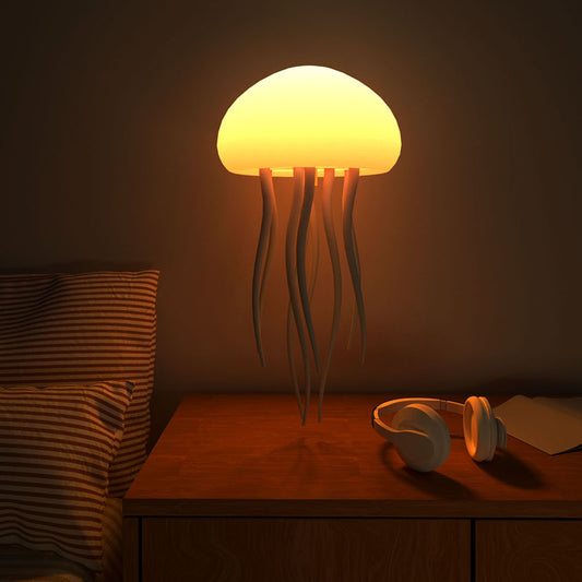Jellyfish mood light base design showing waterproof concave detail