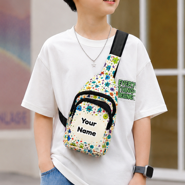 Kid's Multi-Theme Personalized With Name Crossbody Sling Bag/Chest Bag For Kids