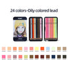 Set of 24 Oil-Based Portrait Pencils - Bold & Bright Colors