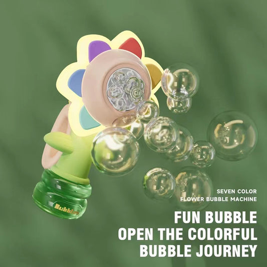 Dancing Sunflower Electric Bubble Maker Machine Toy