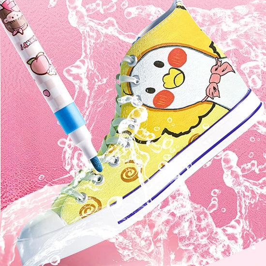 Waterproof watercolor acrylic marker pens – vibrant shades for art and crafts