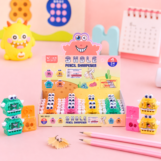 Fun Monster 3-Hole Pencil Sharpener