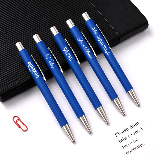 Sleek Matte Finish Corporate: Blue Metal Tic-Tac Pen