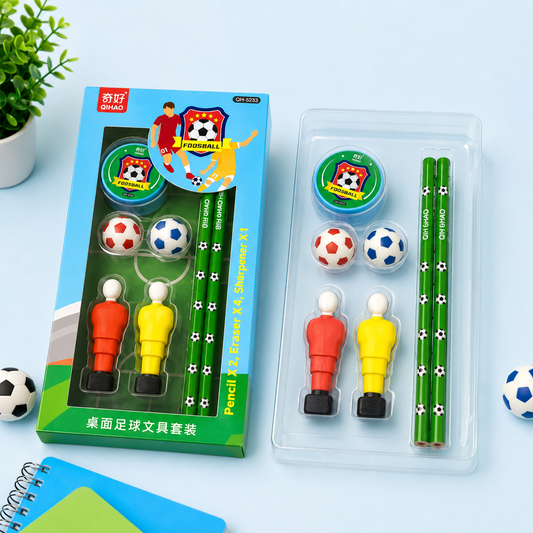 Soccer Stationery Set | Interactive Foosball Game Stationery for Kids