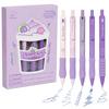 SugarSoft Aesthetic Purple Gel Pen Set | 0.5mm Fine Tip