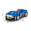 Super Run Finals Blue Racing Car 10 in 1 Brick Construction Toy (208+ Pieces)