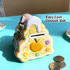 Sweet Cake Slice Metal Piggy Bank with Lock & Key
