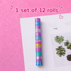 Shiny Decoration Glitter Tape Set of 12 Rolls