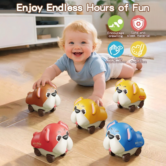 Adorable Press & Go Bulldog Toy Car