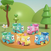 Cartoon Pull-String Engine Train Toy Car