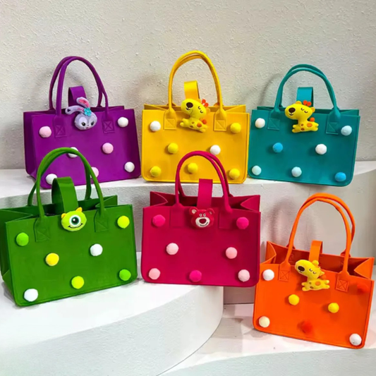 Adorable Kids Cartoon Handbag | Vibrant Colors | Perfect for Birthday Return Gifts