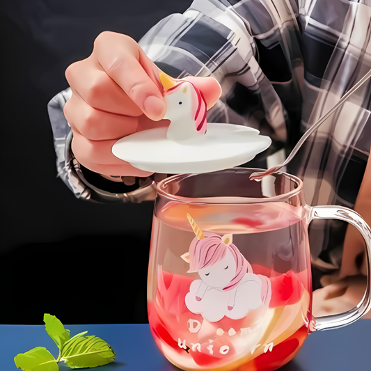 Dreamy Unicorn Transparent Glass Mug