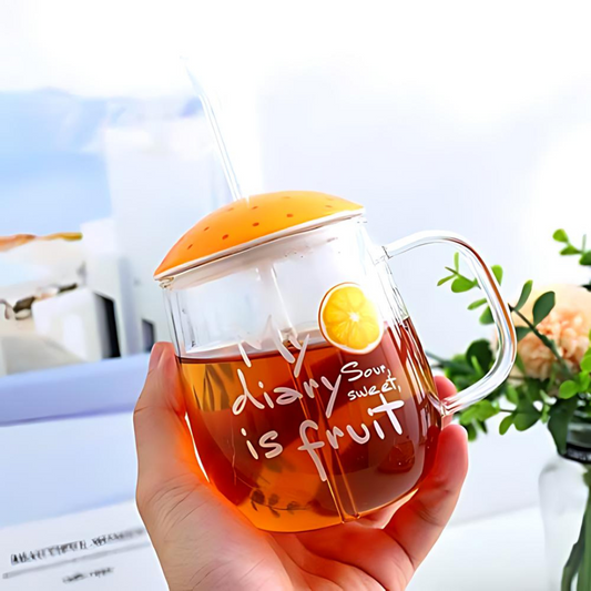 Fruit Transparent Glass Mug