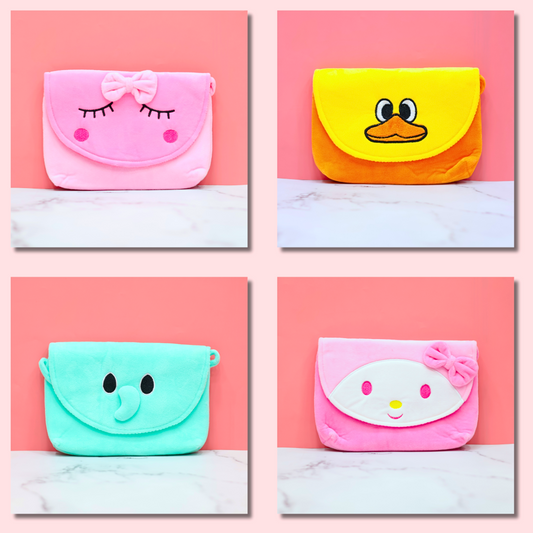 Cute & Cozy Animal Theme Soft Sling Bag