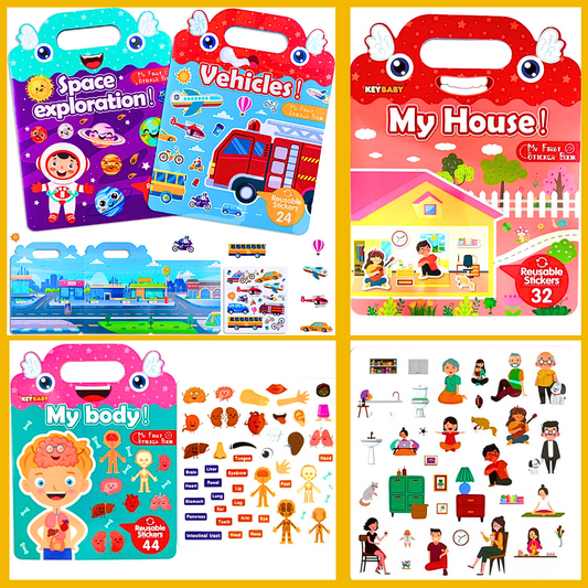 Children's Reusable Sticker Book | Educational Toys