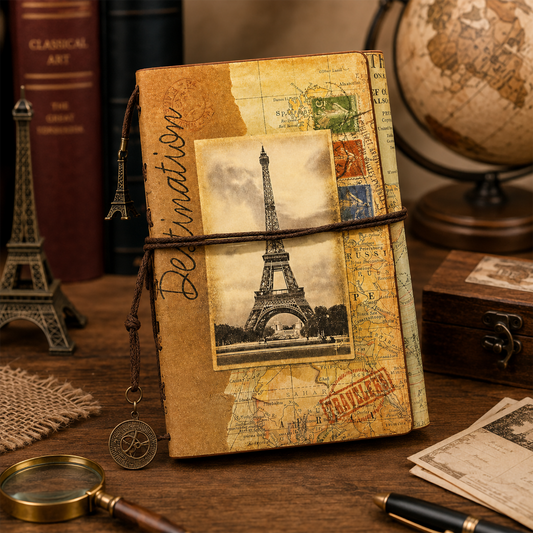 Vintage Retro Traveler's Notebook & Diary | Multifunctional Sketchbook & Return Gift Diary
