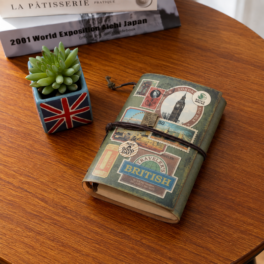 Vintage Retro Traveler's Notebook & Diary | Multifunctional Sketchbook & Return Gift Diary