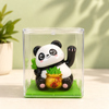 Waving Lucky Panda Figurine | Cute Fortune Wealth Figurine Home Office Decor