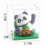 Waving Lucky Panda Figurine | Cute Fortune Wealth Figurine Home Office Decor