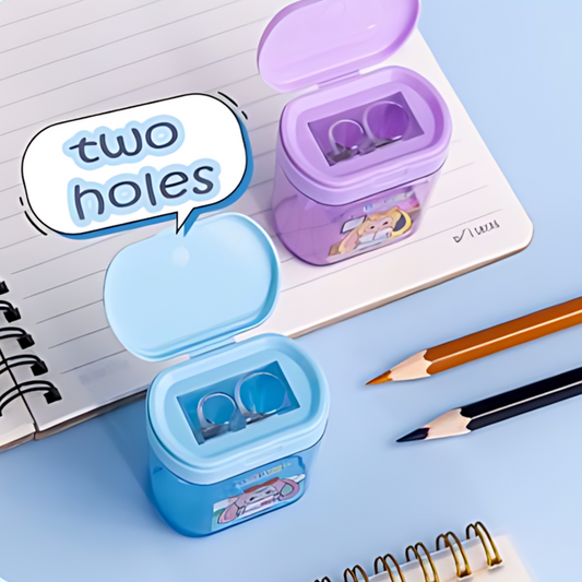 Cute Rabubu sharpeners in pastel colors with container