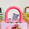 Cute Metal Handbag Piggy Bank for Kids with Password Lock
