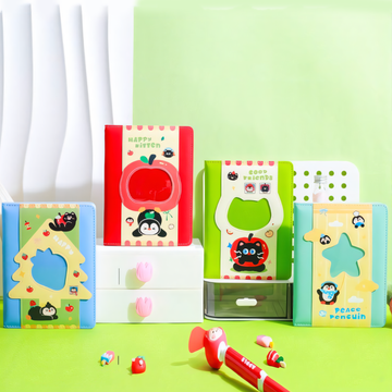 Pocket Cuties Cute Cat & Penguin Die-Cut Notebook