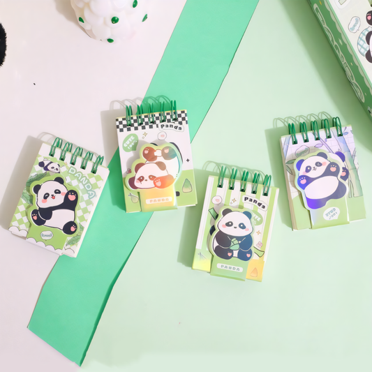 Adorable Bamboo Panda Mini Spiral Diary