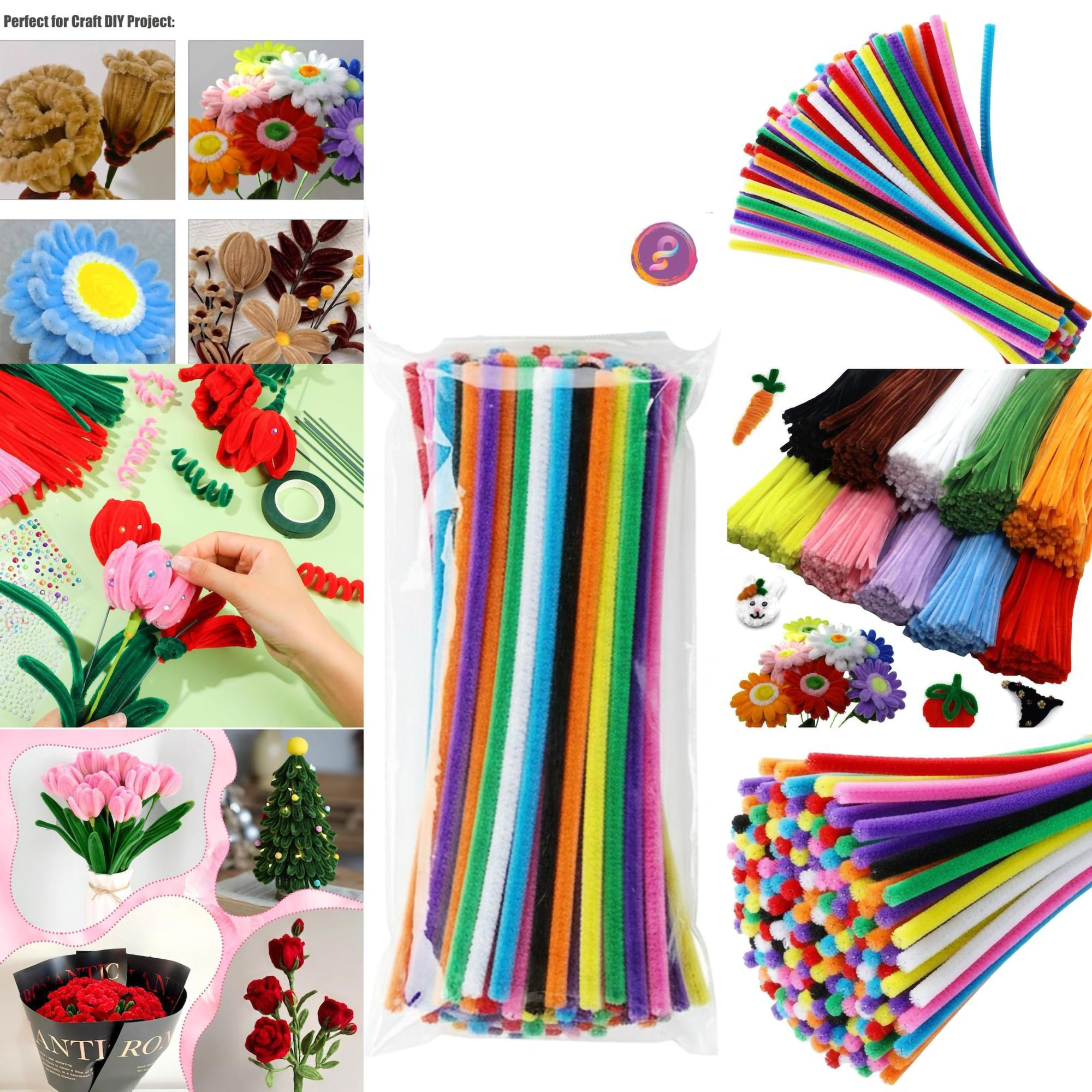 Pipe Cleaner Names 100 Pcs Multicolored Pipe Cleaners Set - Flexible Chenille Stems for D ...